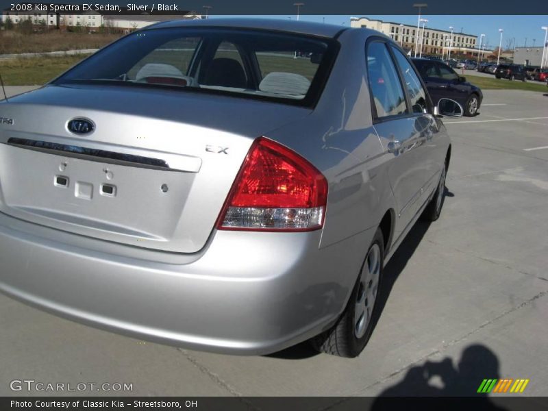 Silver / Black 2008 Kia Spectra EX Sedan
