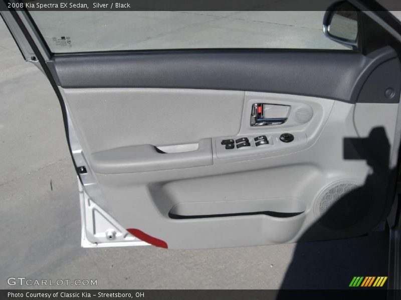 Silver / Black 2008 Kia Spectra EX Sedan