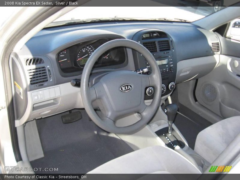 Silver / Black 2008 Kia Spectra EX Sedan