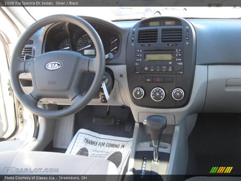 Silver / Black 2008 Kia Spectra EX Sedan