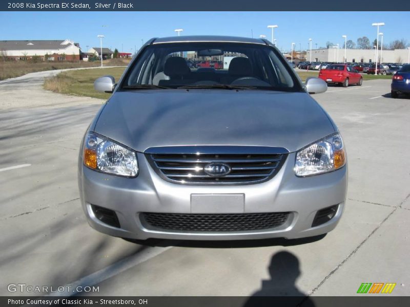 Silver / Black 2008 Kia Spectra EX Sedan