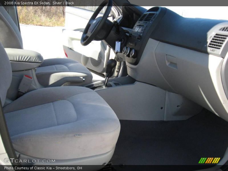 Silver / Black 2008 Kia Spectra EX Sedan