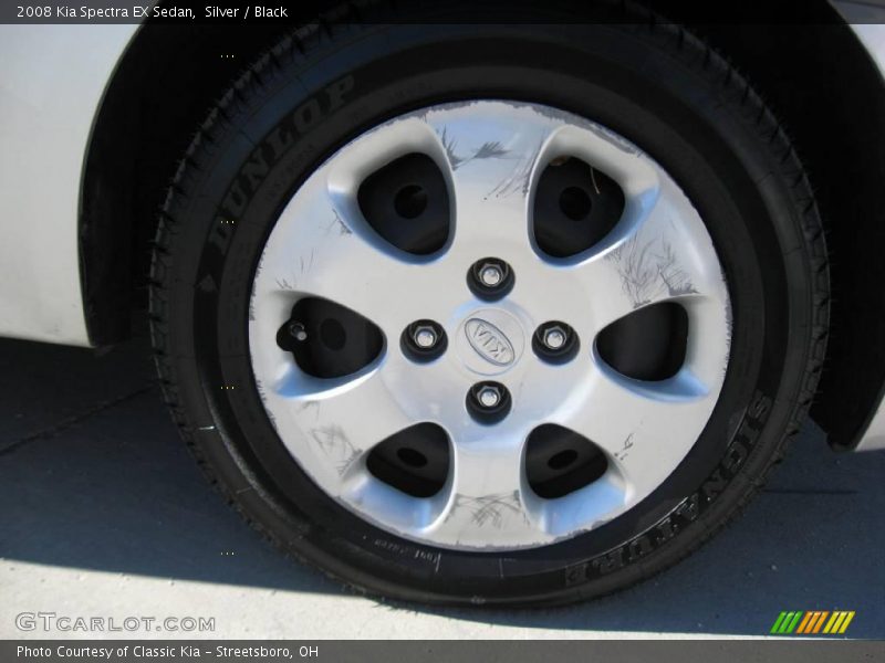 Silver / Black 2008 Kia Spectra EX Sedan