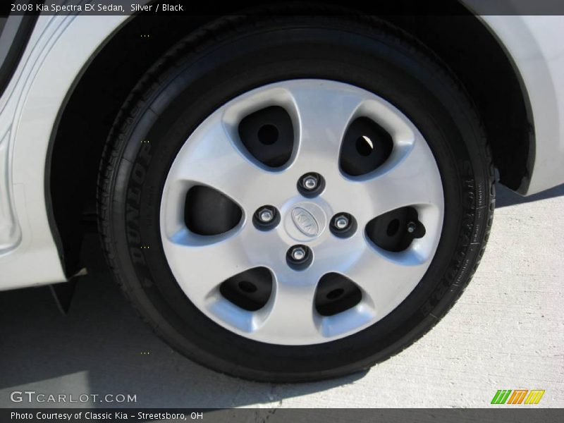 Silver / Black 2008 Kia Spectra EX Sedan