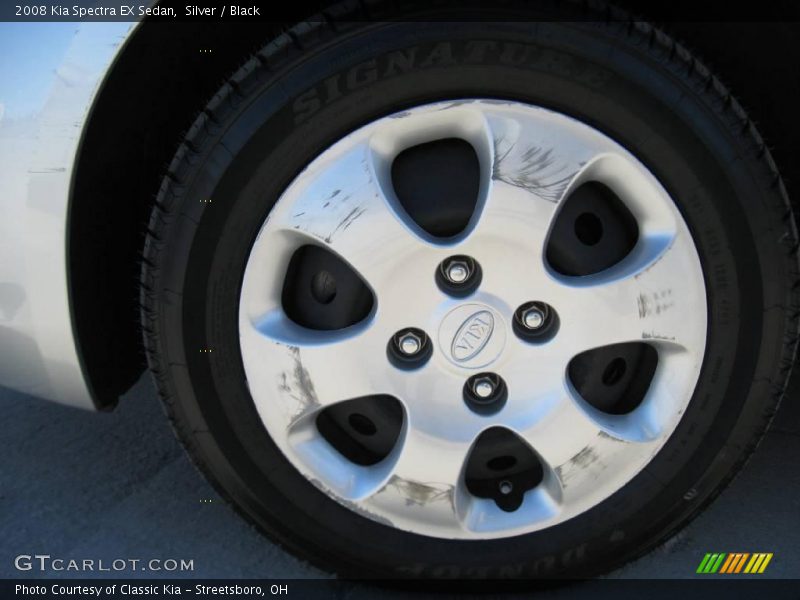 Silver / Black 2008 Kia Spectra EX Sedan