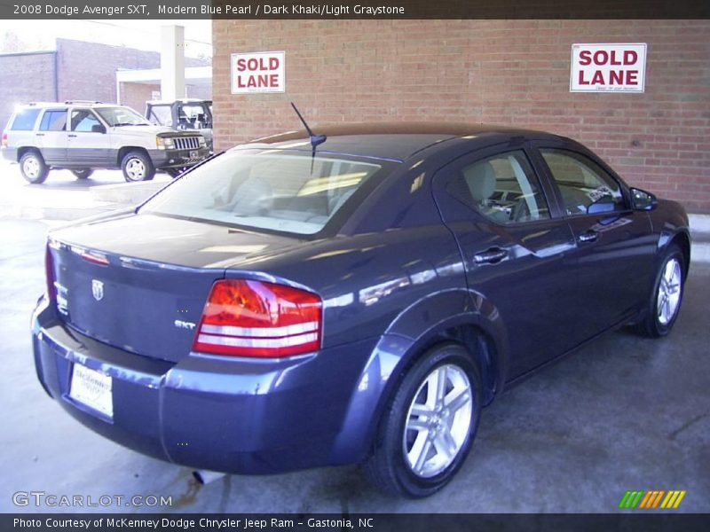 Modern Blue Pearl / Dark Khaki/Light Graystone 2008 Dodge Avenger SXT