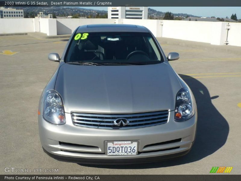 Desert Platinum Metallic / Graphite 2003 Infiniti G 35 Sedan