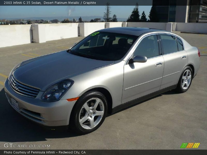 Desert Platinum Metallic / Graphite 2003 Infiniti G 35 Sedan