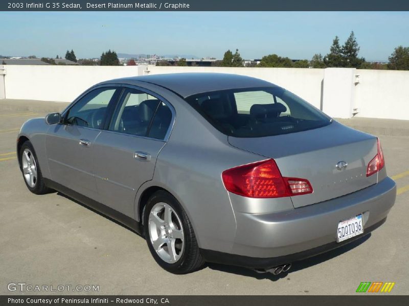 Desert Platinum Metallic / Graphite 2003 Infiniti G 35 Sedan