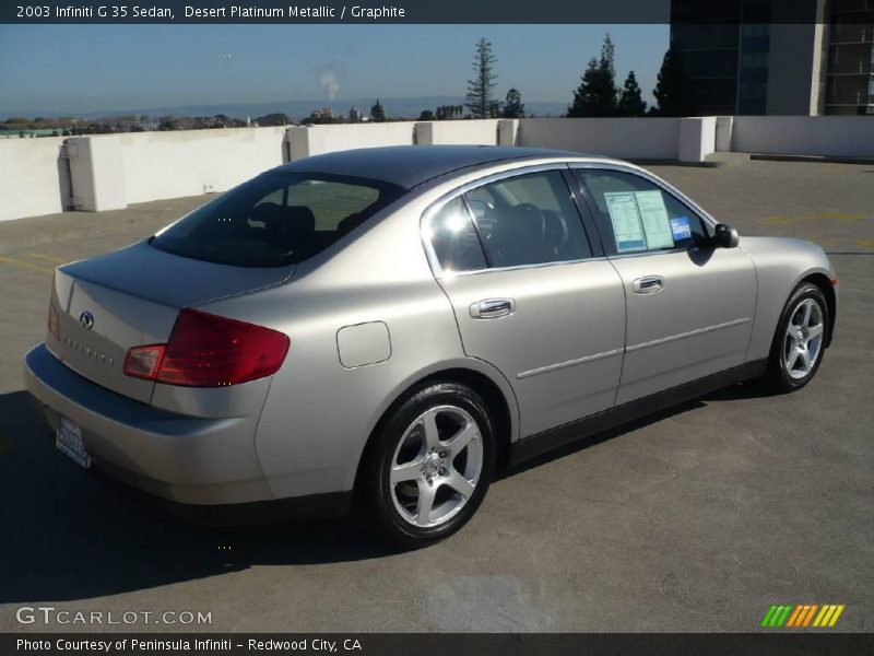 Desert Platinum Metallic / Graphite 2003 Infiniti G 35 Sedan