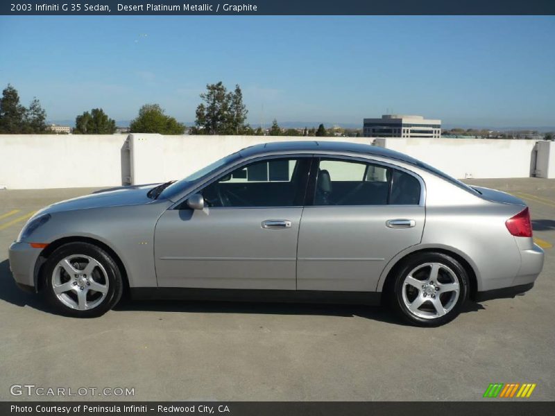 Desert Platinum Metallic / Graphite 2003 Infiniti G 35 Sedan