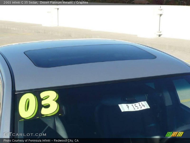 Desert Platinum Metallic / Graphite 2003 Infiniti G 35 Sedan
