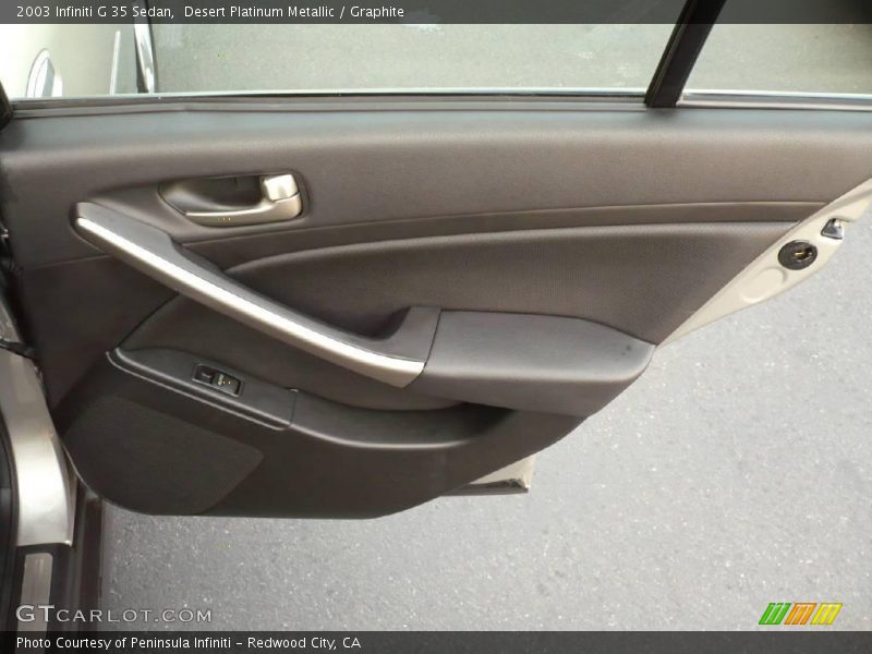 Desert Platinum Metallic / Graphite 2003 Infiniti G 35 Sedan