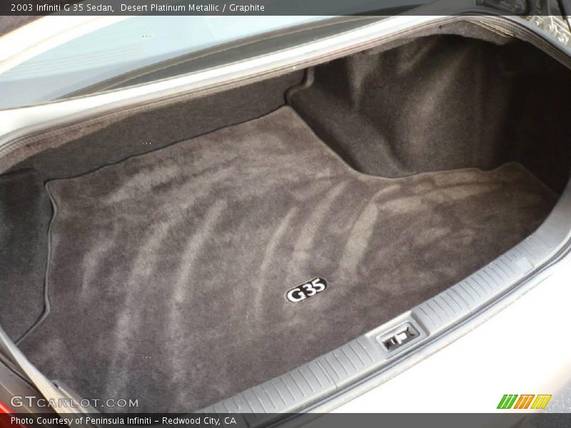 Desert Platinum Metallic / Graphite 2003 Infiniti G 35 Sedan