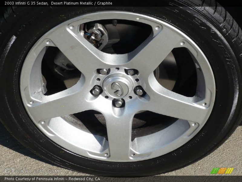 Desert Platinum Metallic / Graphite 2003 Infiniti G 35 Sedan