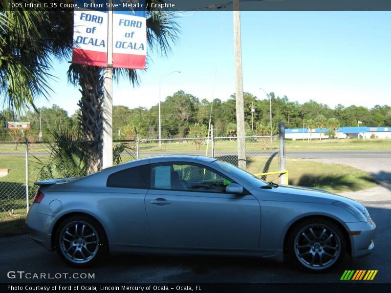 Brilliant Silver Metallic / Graphite 2005 Infiniti G 35 Coupe