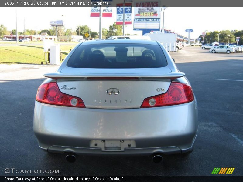 Brilliant Silver Metallic / Graphite 2005 Infiniti G 35 Coupe