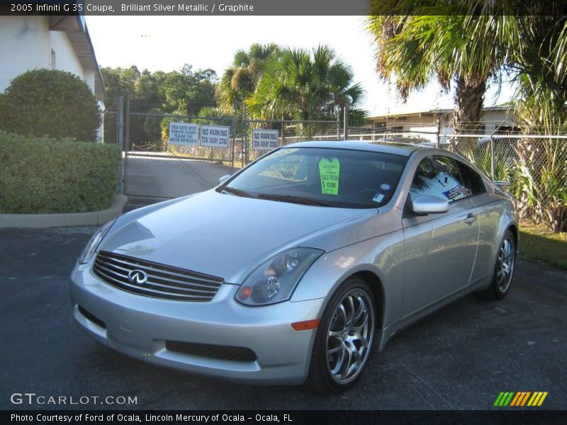 Brilliant Silver Metallic / Graphite 2005 Infiniti G 35 Coupe