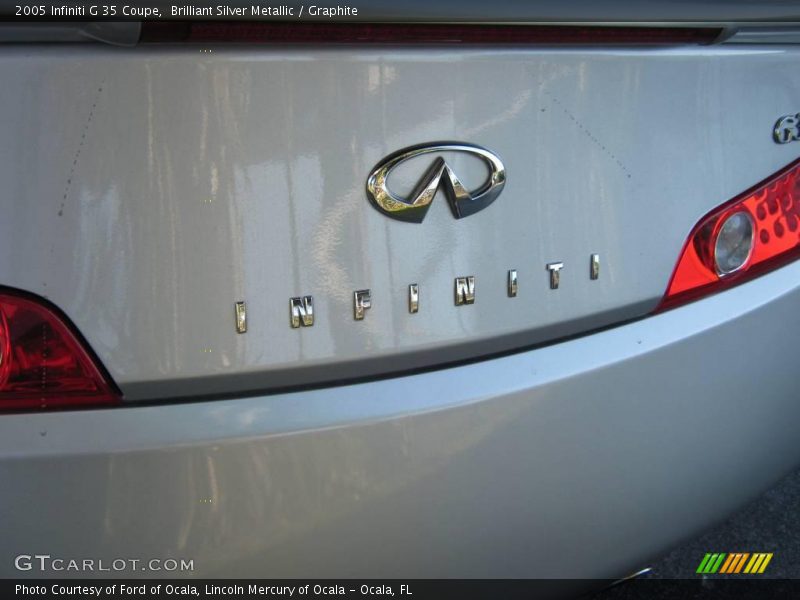 Brilliant Silver Metallic / Graphite 2005 Infiniti G 35 Coupe