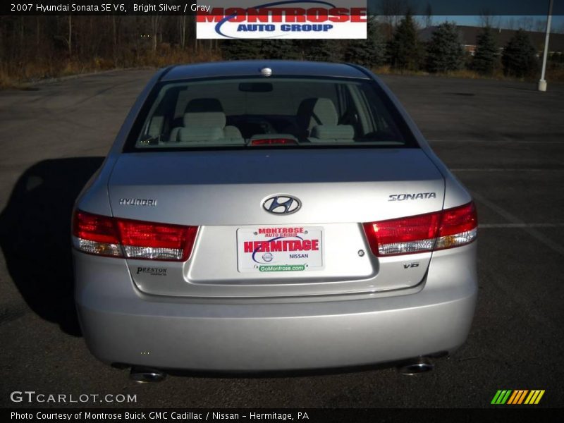 Bright Silver / Gray 2007 Hyundai Sonata SE V6