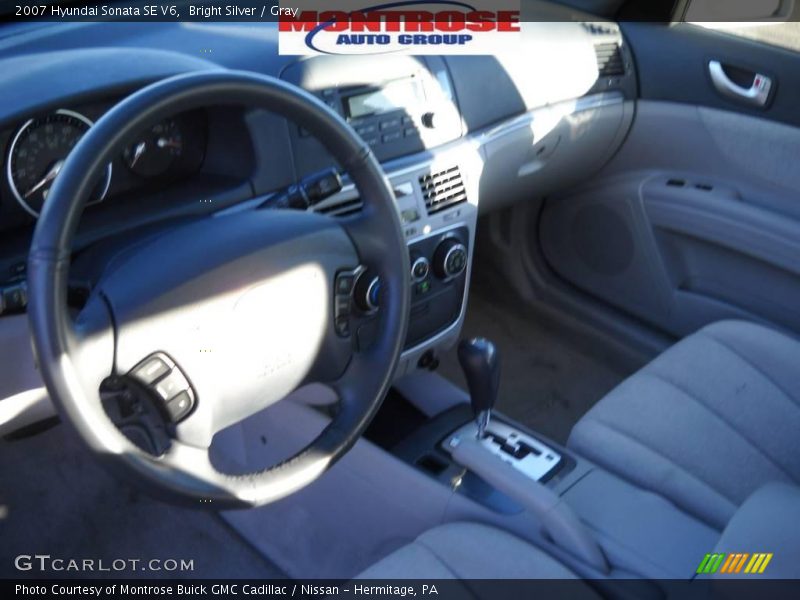 Bright Silver / Gray 2007 Hyundai Sonata SE V6