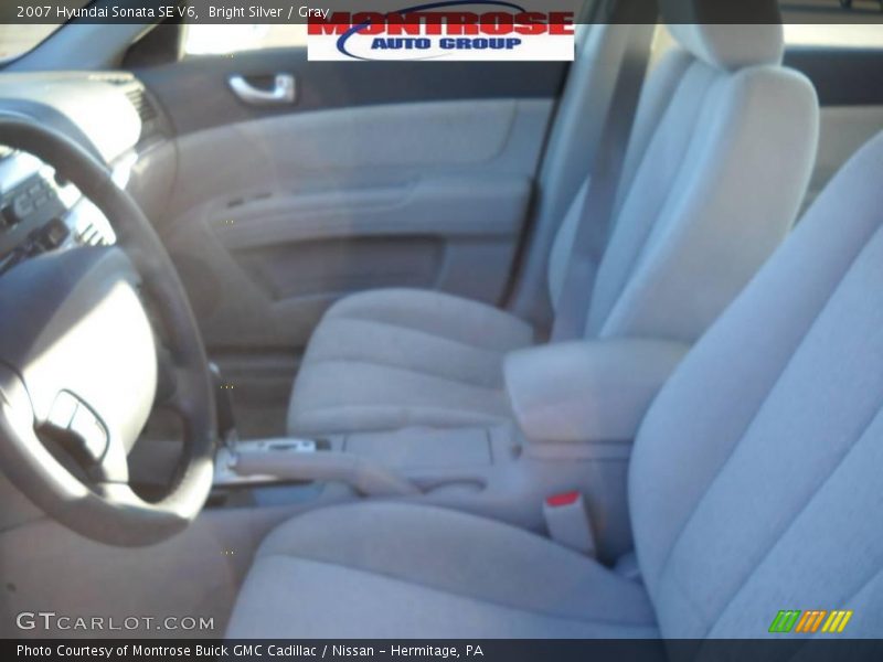 Bright Silver / Gray 2007 Hyundai Sonata SE V6