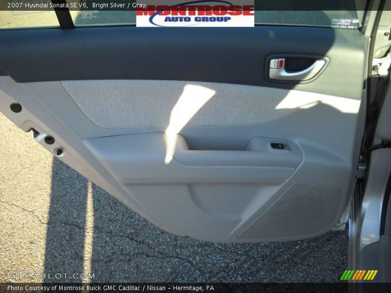 Bright Silver / Gray 2007 Hyundai Sonata SE V6