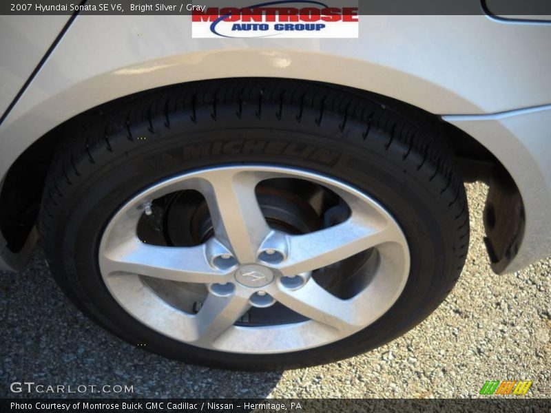 Bright Silver / Gray 2007 Hyundai Sonata SE V6