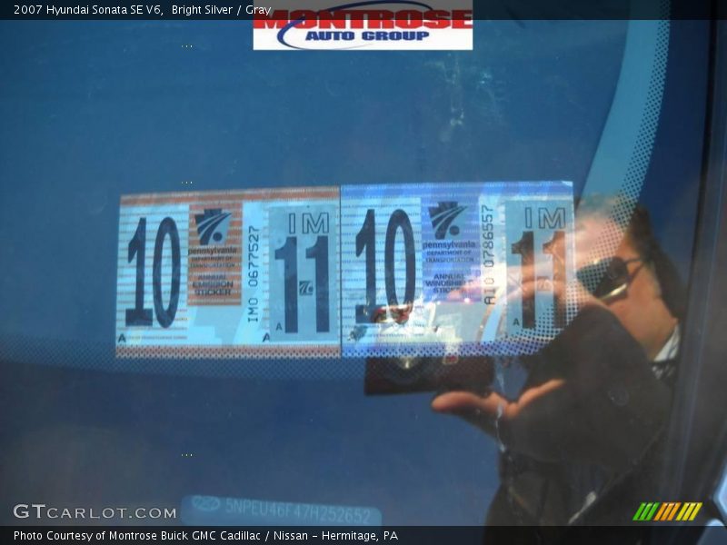 Bright Silver / Gray 2007 Hyundai Sonata SE V6