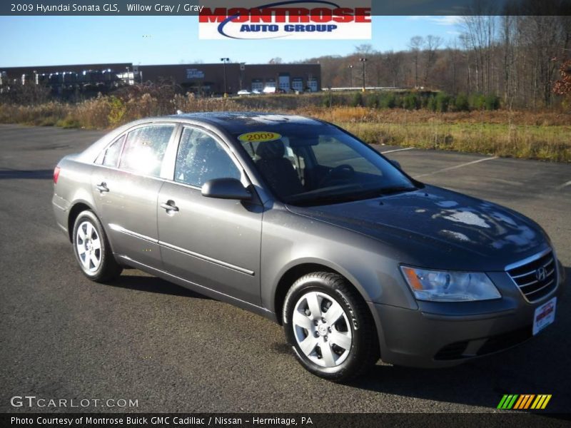 Willow Gray / Gray 2009 Hyundai Sonata GLS