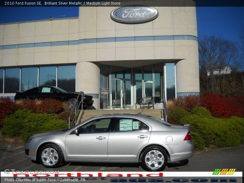 Brilliant Silver Metallic / Medium Light Stone 2010 Ford Fusion SE