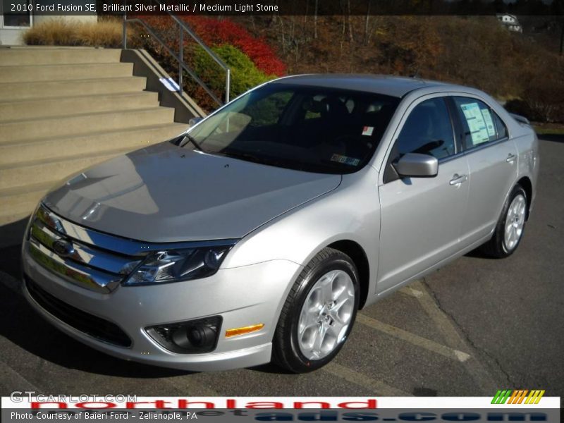 Brilliant Silver Metallic / Medium Light Stone 2010 Ford Fusion SE