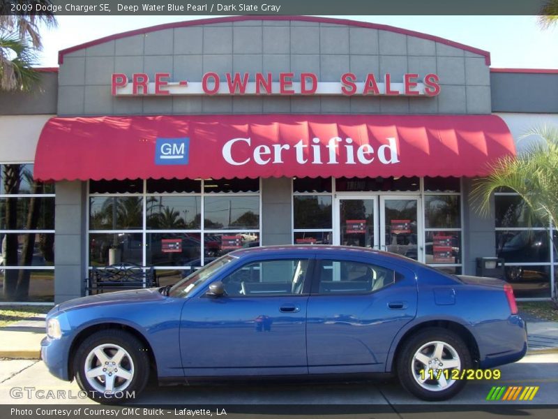 Deep Water Blue Pearl / Dark Slate Gray 2009 Dodge Charger SE