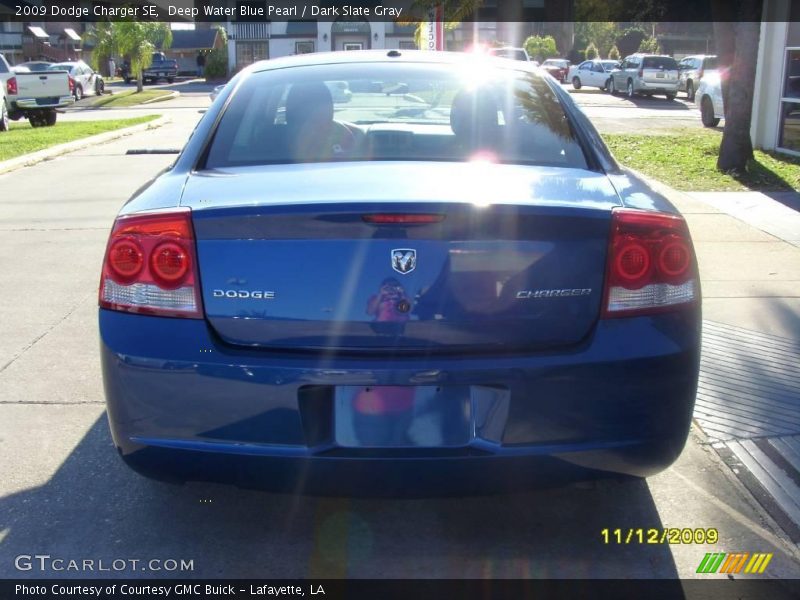 Deep Water Blue Pearl / Dark Slate Gray 2009 Dodge Charger SE