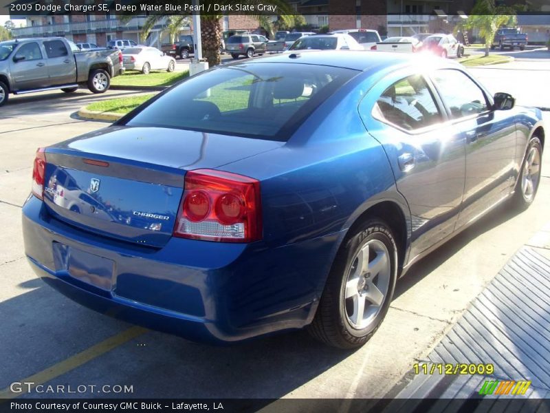Deep Water Blue Pearl / Dark Slate Gray 2009 Dodge Charger SE