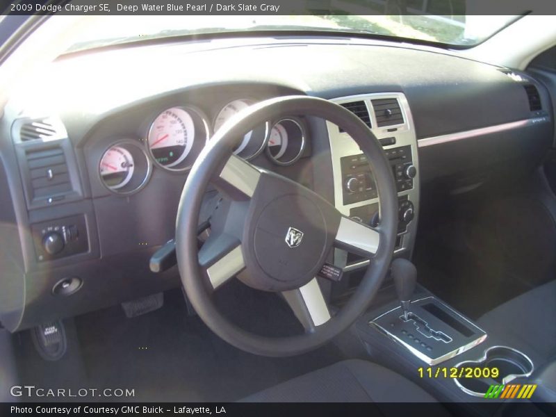 Deep Water Blue Pearl / Dark Slate Gray 2009 Dodge Charger SE