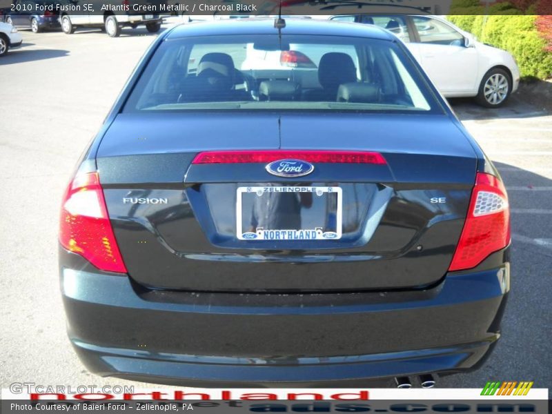 Atlantis Green Metallic / Charcoal Black 2010 Ford Fusion SE