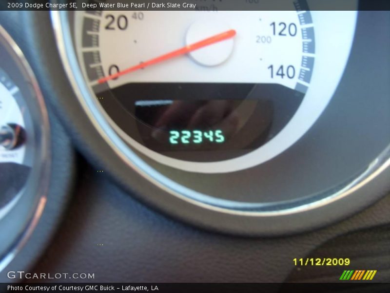 Deep Water Blue Pearl / Dark Slate Gray 2009 Dodge Charger SE