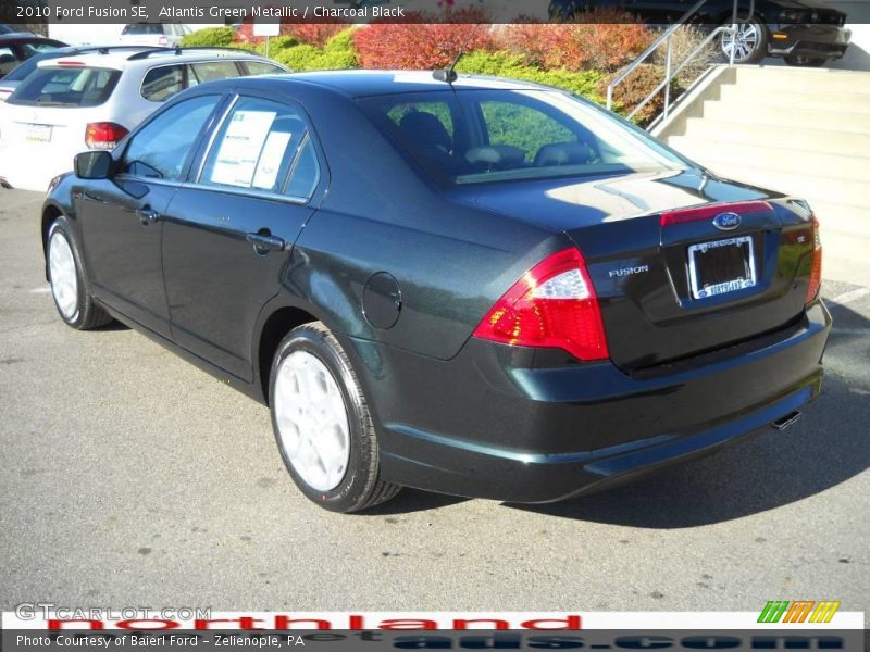 Atlantis Green Metallic / Charcoal Black 2010 Ford Fusion SE