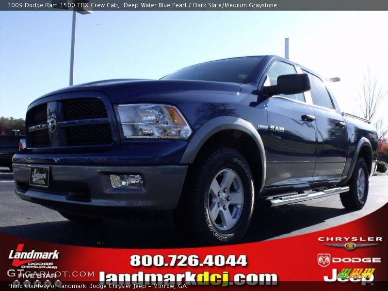 Deep Water Blue Pearl / Dark Slate/Medium Graystone 2009 Dodge Ram 1500 TRX Crew Cab