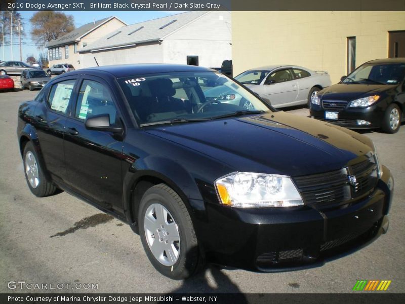 Brilliant Black Crystal Pearl / Dark Slate Gray 2010 Dodge Avenger SXT