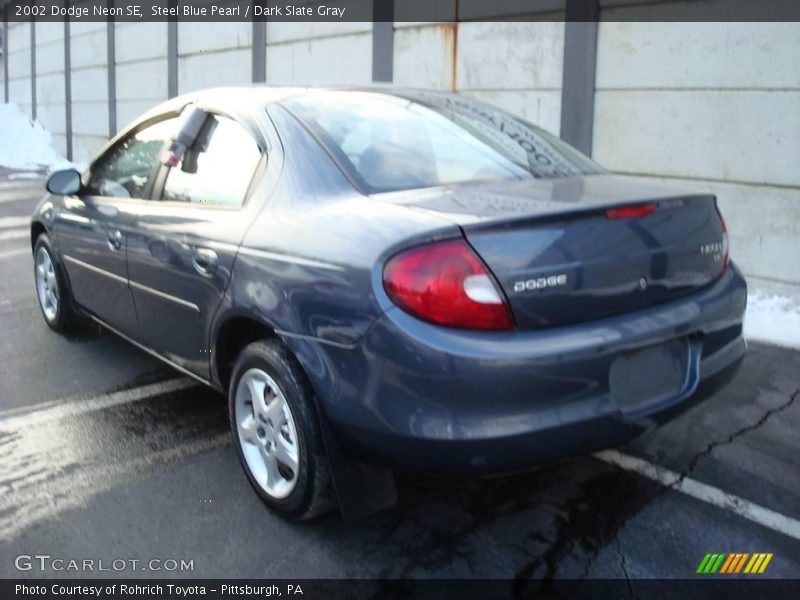 Steel Blue Pearl / Dark Slate Gray 2002 Dodge Neon SE