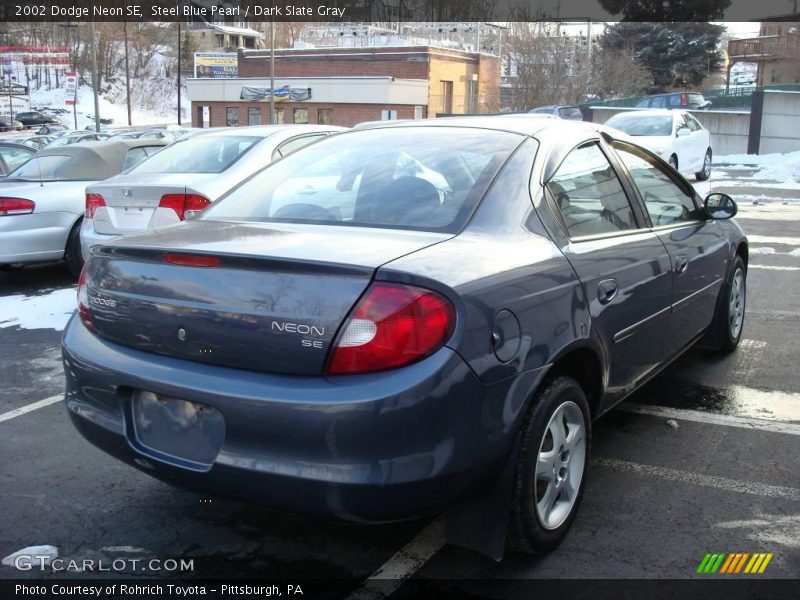 Steel Blue Pearl / Dark Slate Gray 2002 Dodge Neon SE