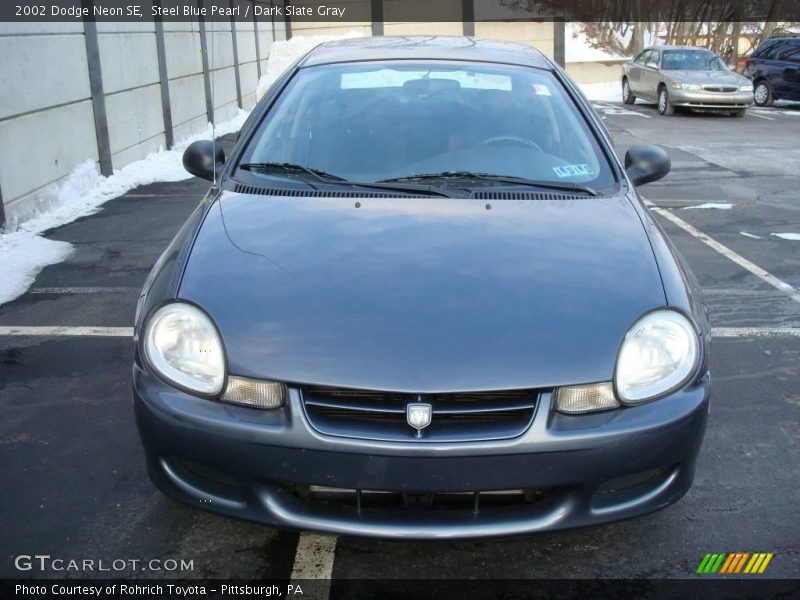 Steel Blue Pearl / Dark Slate Gray 2002 Dodge Neon SE