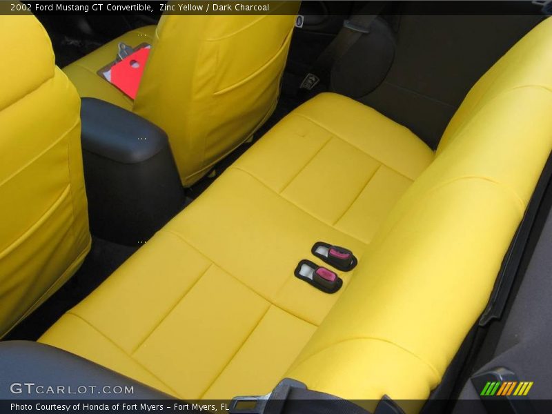 Zinc Yellow / Dark Charcoal 2002 Ford Mustang GT Convertible