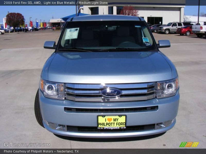 Light Ice Blue Metallic / Medium Light Stone 2009 Ford Flex SEL AWD