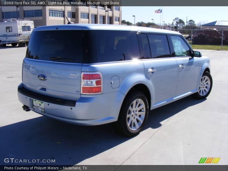 Light Ice Blue Metallic / Medium Light Stone 2009 Ford Flex SEL AWD