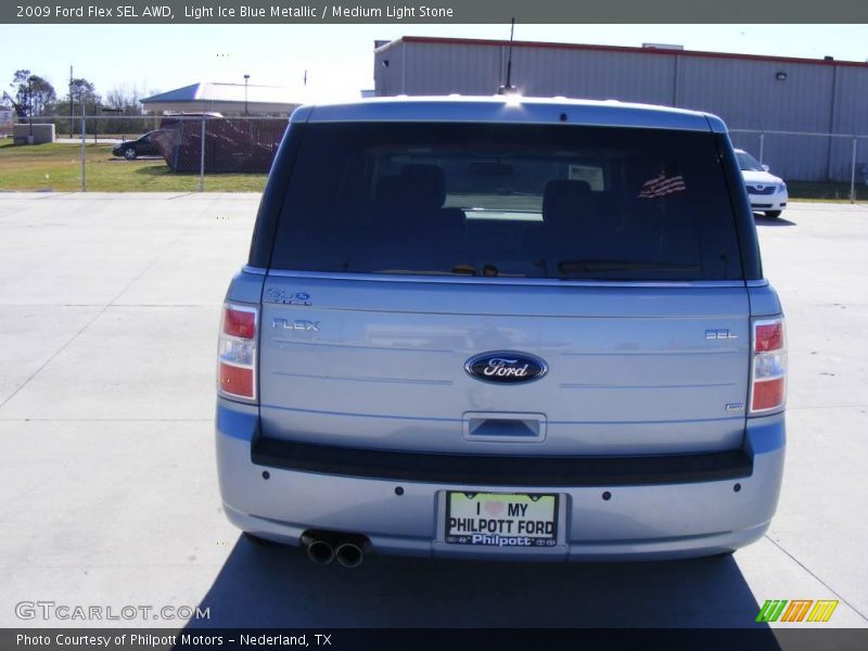 Light Ice Blue Metallic / Medium Light Stone 2009 Ford Flex SEL AWD