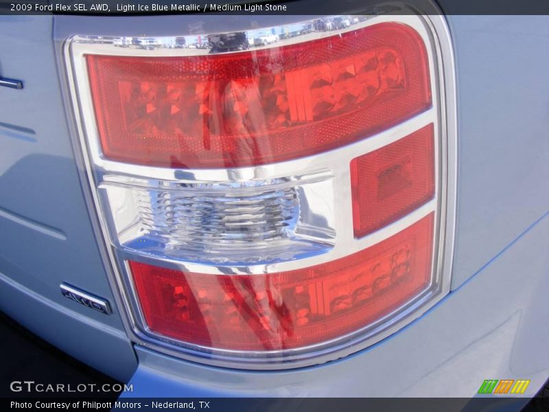 Light Ice Blue Metallic / Medium Light Stone 2009 Ford Flex SEL AWD