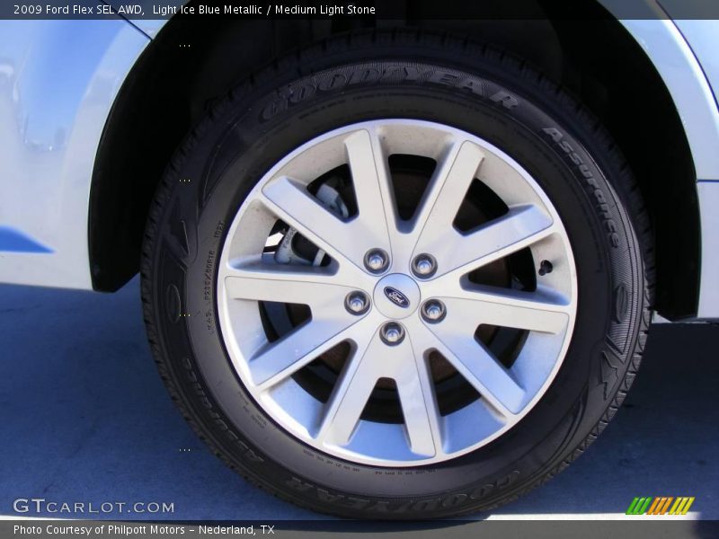 Light Ice Blue Metallic / Medium Light Stone 2009 Ford Flex SEL AWD